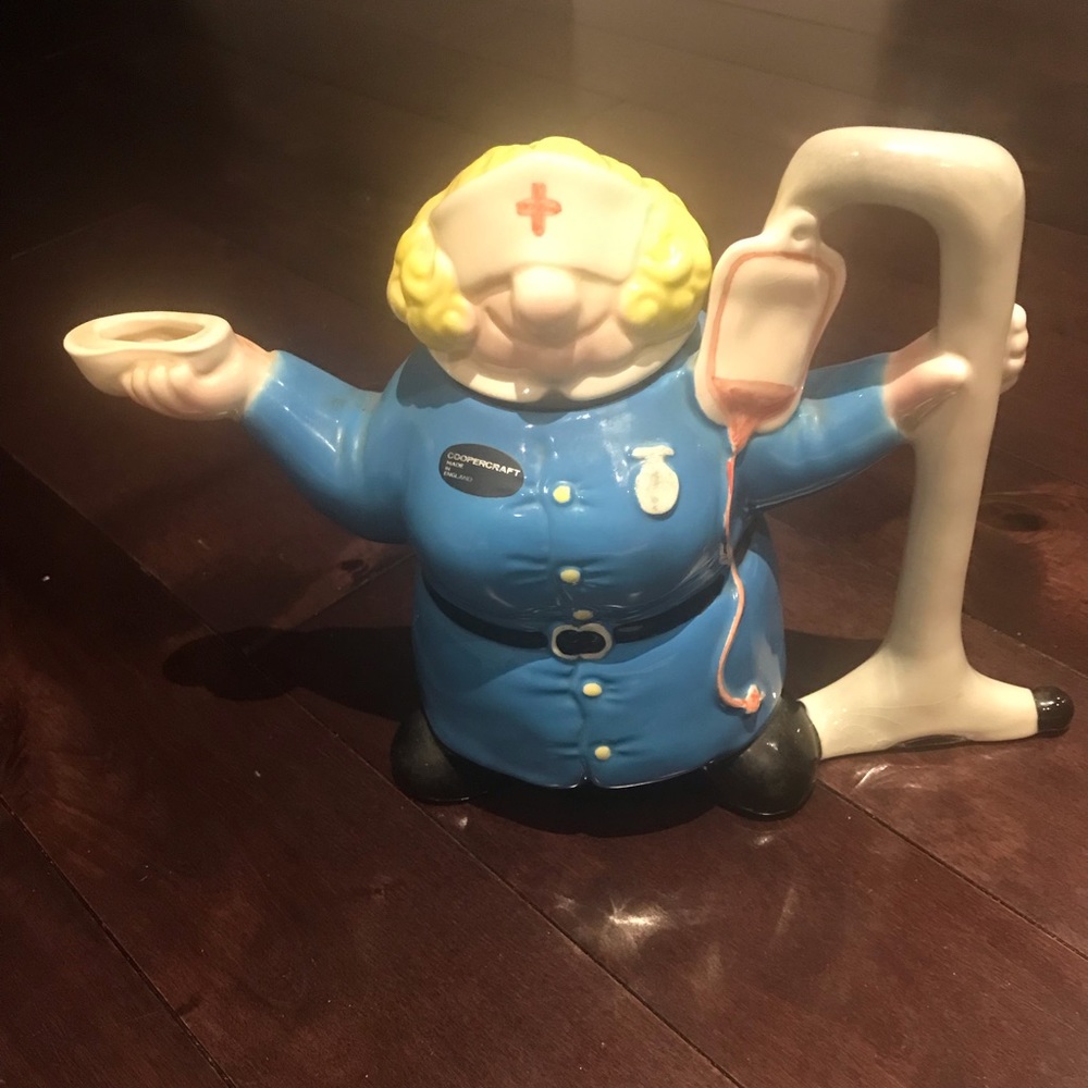 Vintage Nurse Teapot Coopercraft Made in England Collectible Novelty Kitsch